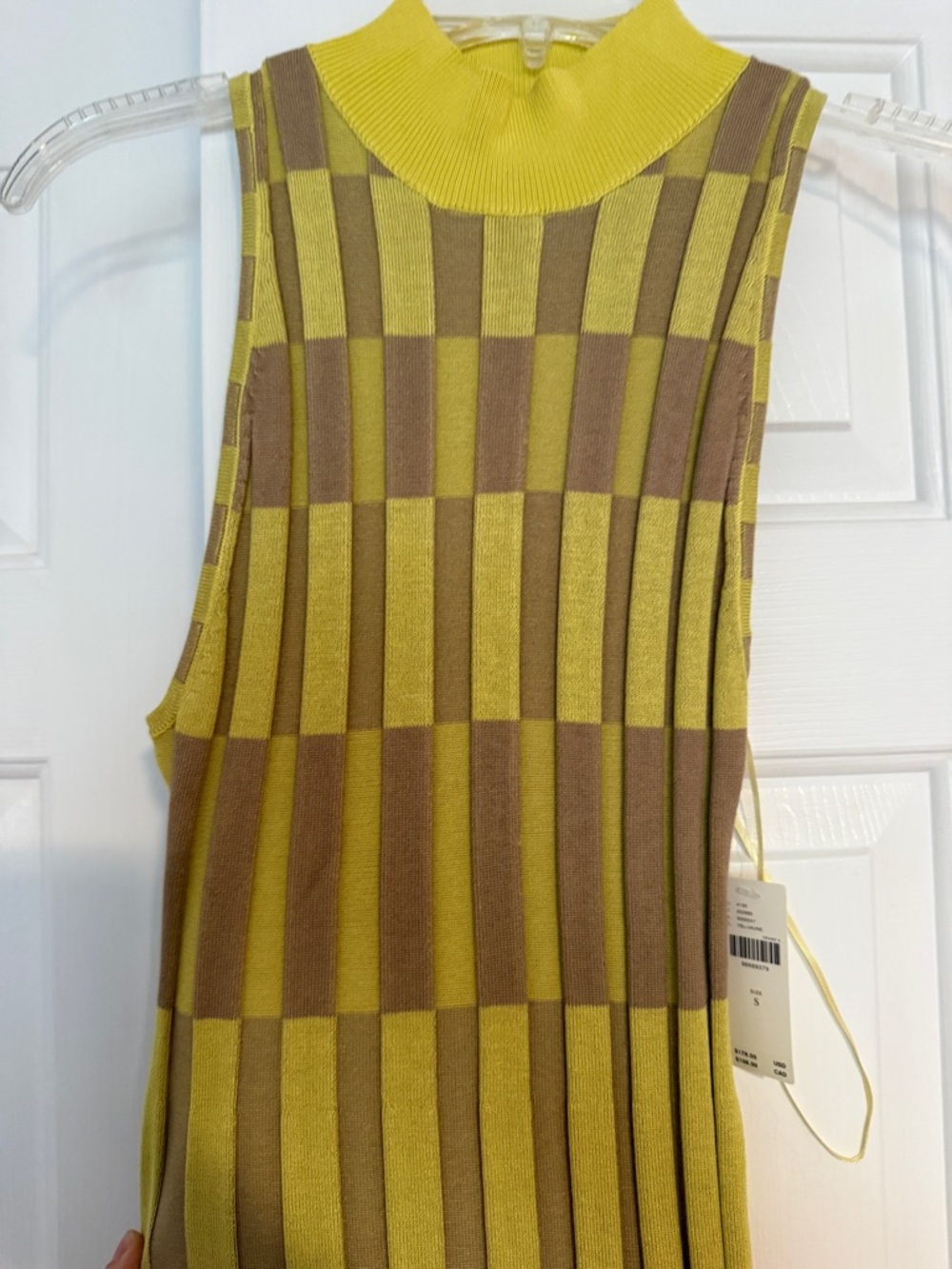 Anthropologie Checkered Knit Dress - Size Small NWT